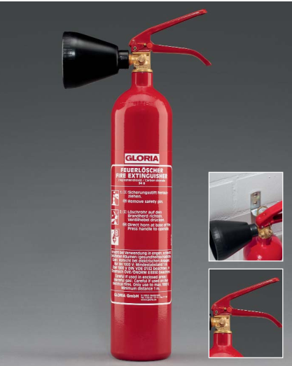 Gloria KS2ST – Premium 2kg CO₂ Fire Extinguisher (Steel), Lightweight & Certified for Electrical Fires
