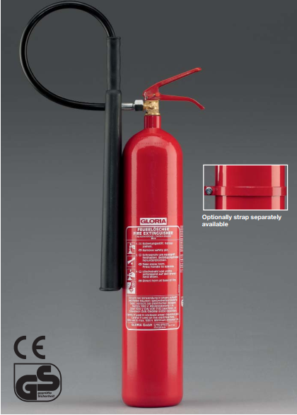 Gloria KS5ST – Premium 5kg CO₂ Fire Extinguisher (Steel), Lightweight & Certified for Electrical Fires