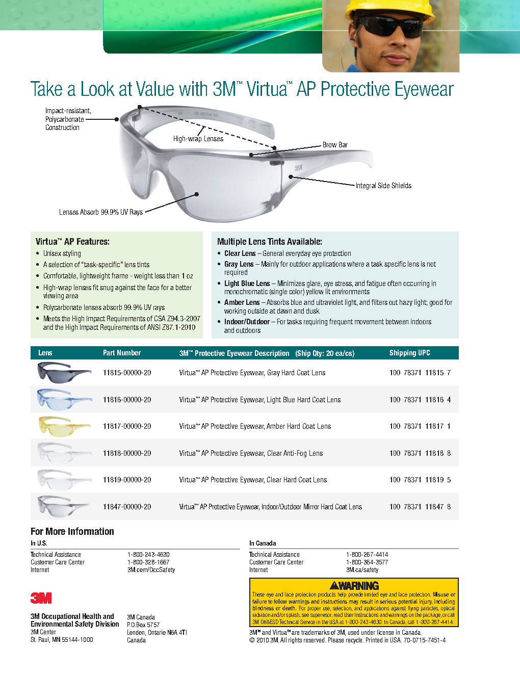 3M™ Virtua™ AP Protective Eyewear, Gray Hard Coat Lens, Model: 11815-00000-20: Stylish gray safety eyewear with wraparound protection and scratch-resistant lens—built for industrial clarity and comfort. - Image 3
