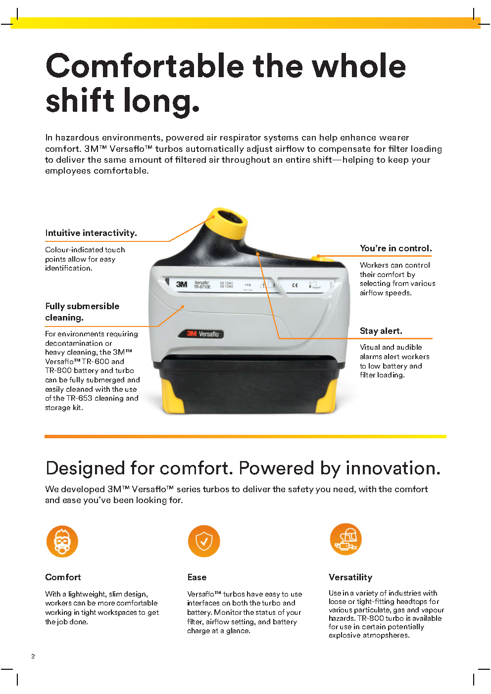 3M™ Versaflo™ Intrinsically Safe Powered Air Turbo Starter Kit, TR-819E - Ultimate respiratory protection for explosive environments - Image 3