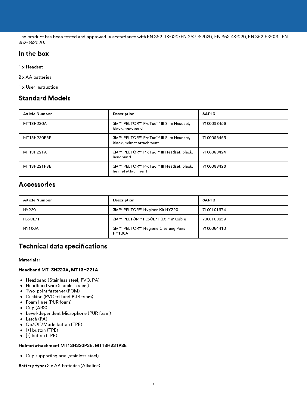 3M™ PELTOR™ ProTac III MT13H221A, Headset, Black, Headband; Smart hearing protection with ambient awareness—ProTac III lets you hear what matters while shielding you from hazardous noise. - Image 4