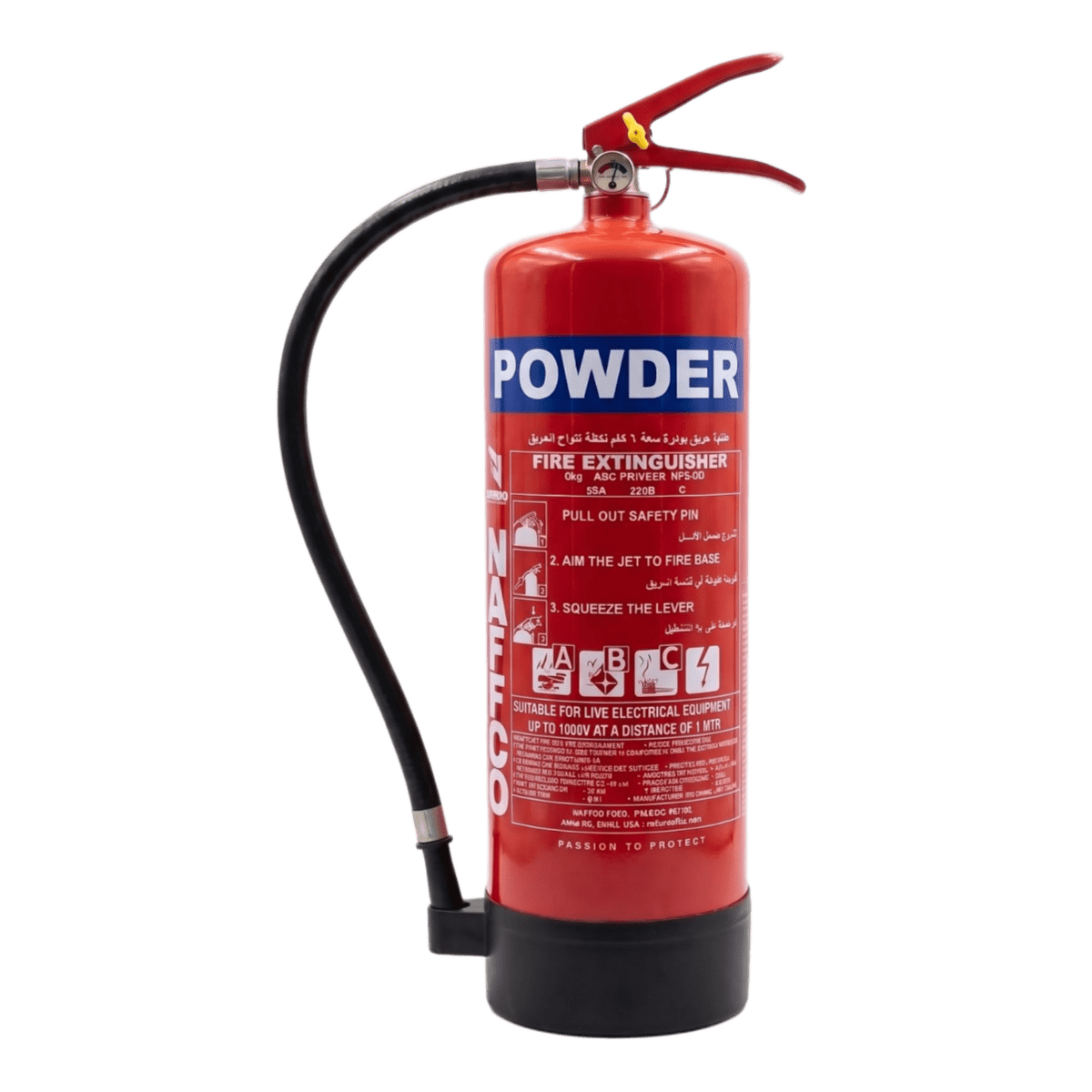 ABC Fire Extinguisher 6KG Dry Chemical Powder (Naffco)