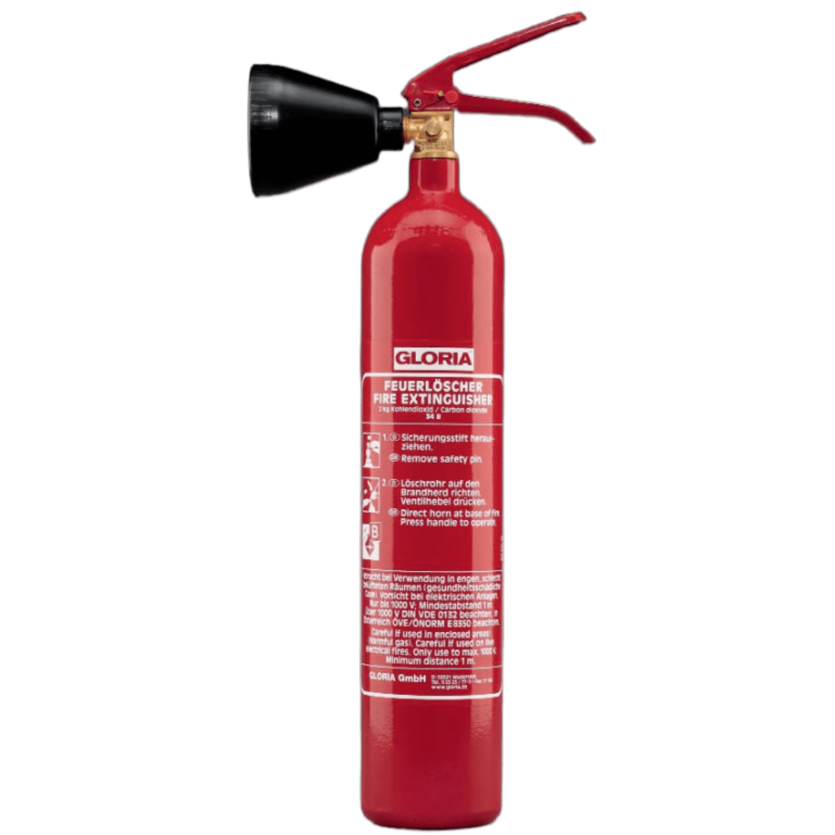 Gloria 2kg CO2 Fire Extinguisher (Carbon Dioxide)