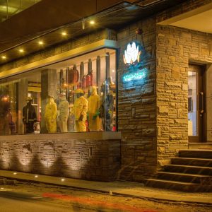 Haseen Habib Trading Pvt Ltd Building front view at night